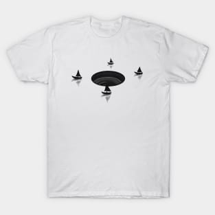 sailing boats and the black hole T-Shirt